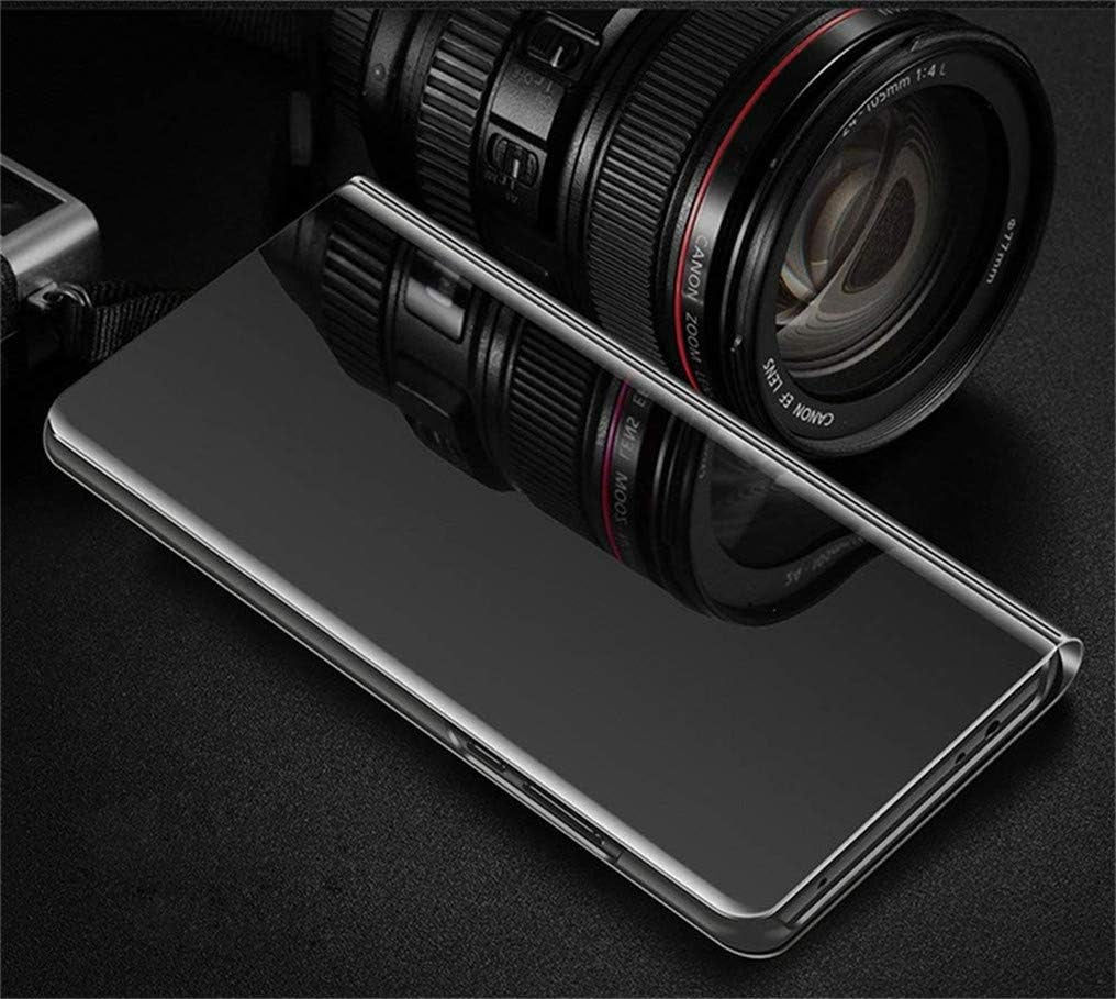 COTDINFORCA Compatible with LG V40 Case, Mirror Design Clear View Flip Bookstyle Luxury Protecter Shell with Kickstand Compatible with LG V40 Thinq 2018 Release. Flip Mirror: Black  COTDINFORCA   