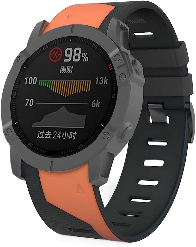 OUTVI 26 22Mm Silicone Strap Quick Release Watch Band for Garmin Fenix 6 6X Pro 5X 5Plus 3 HR S60 935 D2 Enduro Mk2I Easyfit Wristband  OUTVI   