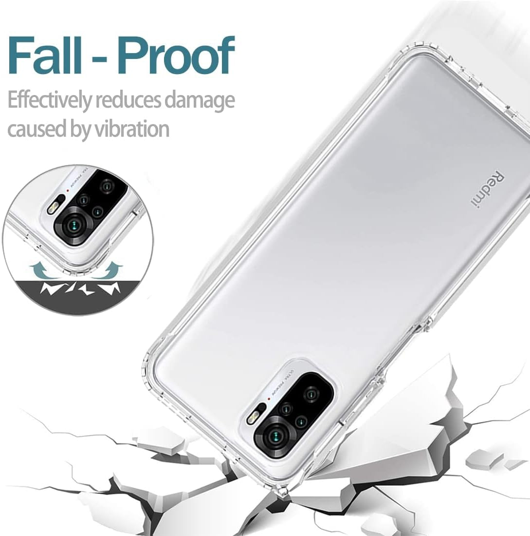 Zoeirc Case for Redmi Note 10 (4G)/Redmi Note 10S Case with Tempered Glass Screen Protector, Soft 360 Full Body Shockproof Hybrid Bumper Crystal Clear Case Cover for Xiaomi Redmi Note 10S (Clear)  Zoeirc   