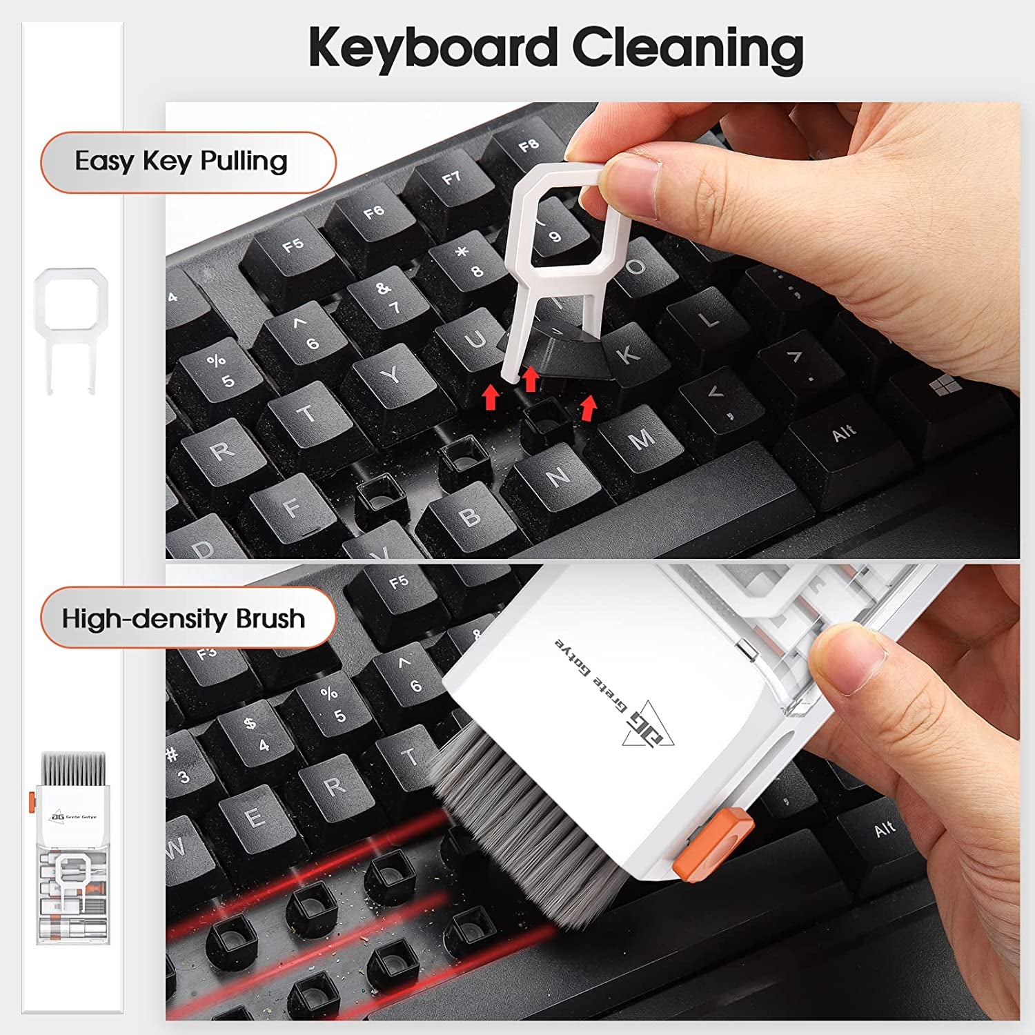 10-In-1 Keyboard Cleaner, Laptop Cleaning Kit Lens Pen for DSLR Cameras, 3 in 1 Earbud Cleaner Pen, Computer Cleaning Kit, Polish Cleaning Cloth Brush for Screen/Electronic/Macbook/Phone/Ipad/Pc/  Grete Gotye   