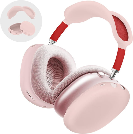 Vsagier Silicone Case for Airpods Max Headphones, Scratch-Resistant Earcup Caps and Headband Cover for Airpods Max, Airpods Max Accessory Skin Case,(Light Pink)  Vsagier   