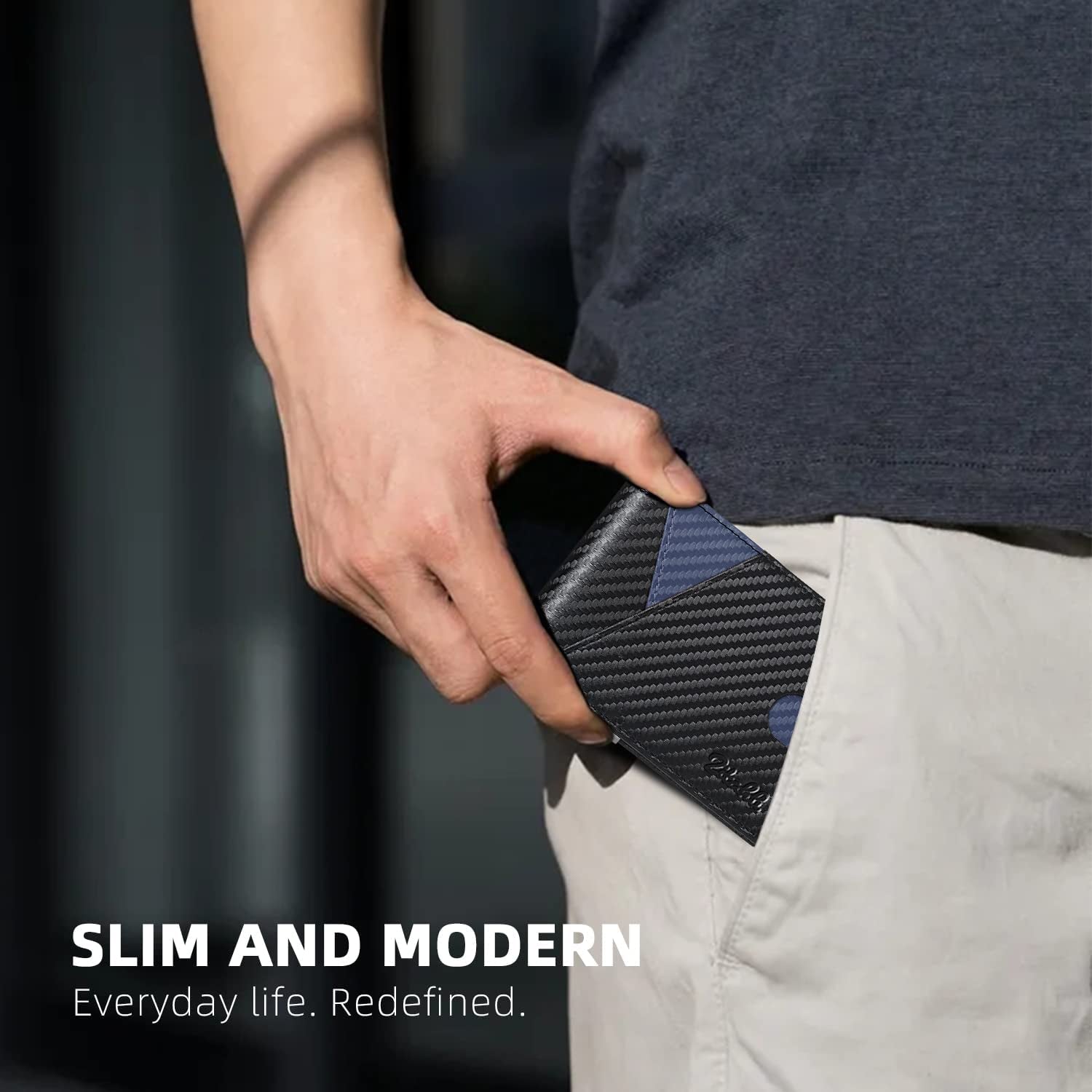 Zitahli Wallet for Men - with Money Clip Slim Leather Slots Credit Card Holder RFID Blocking Bifold Minimalist Wallets with Gift Box  Zitahli   