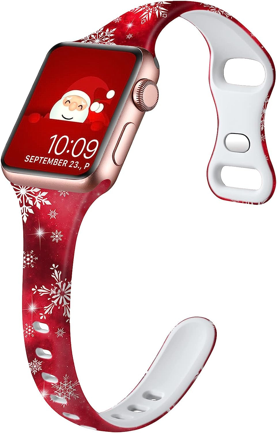 Witzon Thin Bands Compatible with Apple Watch Band 40Mm 38Mm 41Mm for Women, Fadeless Floral Cute Printed Slim Silicone Sport Replacement Wristbands for Iwatch SE Series 7 6 5 4 3 2 1 Smart Watch  Witzon   