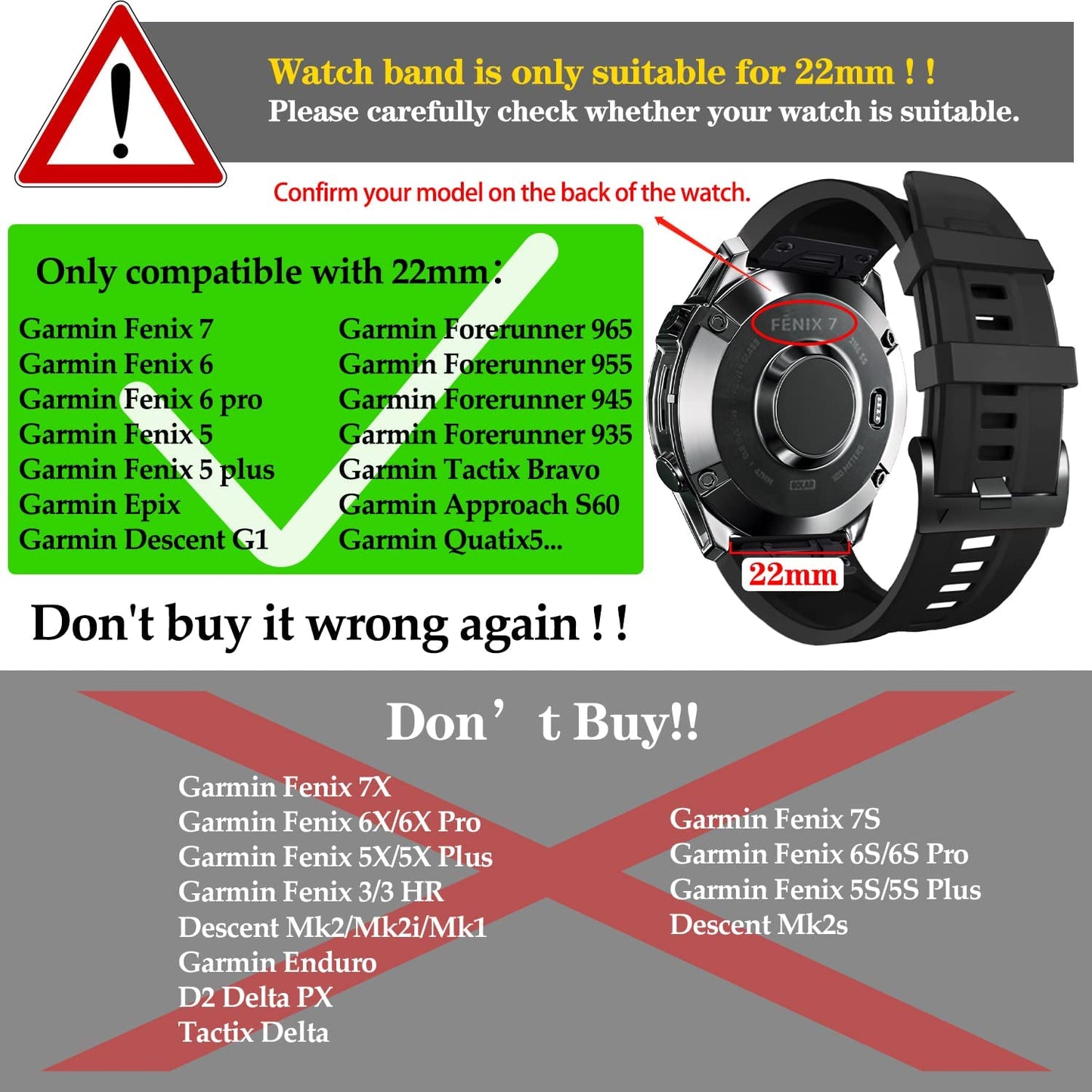 ZPJPPLX 22Mm Metal Watch Bands for Garmin Fenix 7/6 Pro/6,Stainless Steel Quickfit Strap for Fenix 5 Plus/5/Forerunner 965/955/945/935/Descent G1/Approach S60/Quatix5  ZPJPPLX   