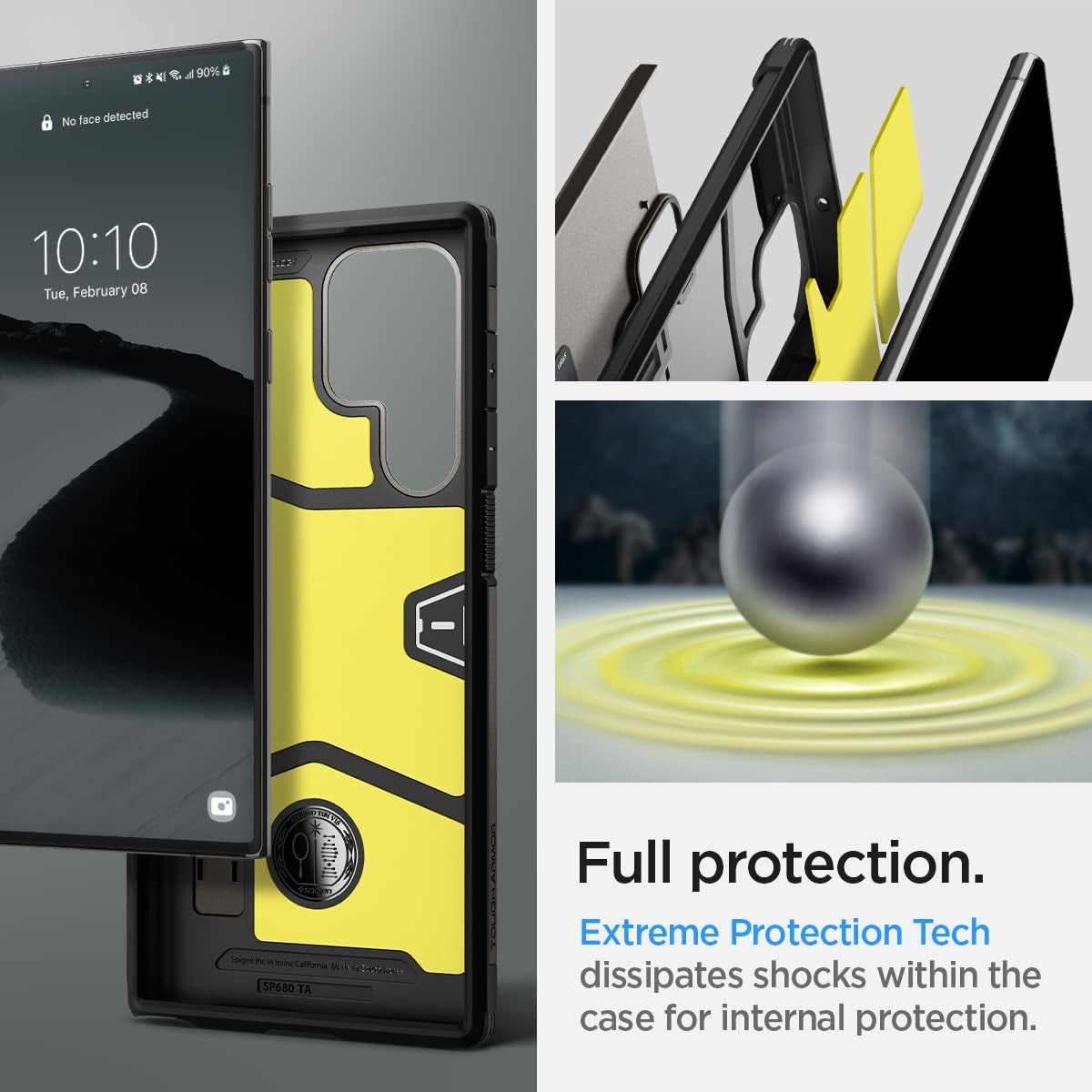 Spigen Tough Armor Designed for Galaxy S22 Ultra Case (2022) - Gunmetal  Spigen   