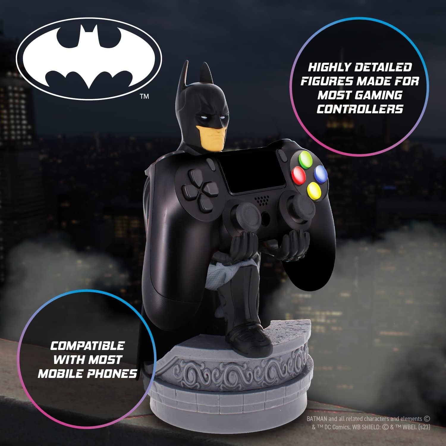 Cable Guys - Batman Gaming Accessories Holder & Phone Holder for Most Controller (Xbox, Play Station, Nintendo Switch) & Phone  Exquisite Gaming   