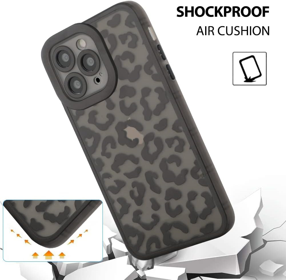 ZIYE Iphone 13 Pro Leopard Clear Case with Camera Protection, Silicone TPU Cheetah Design Cover 6.1 Inch  ZIYE   
