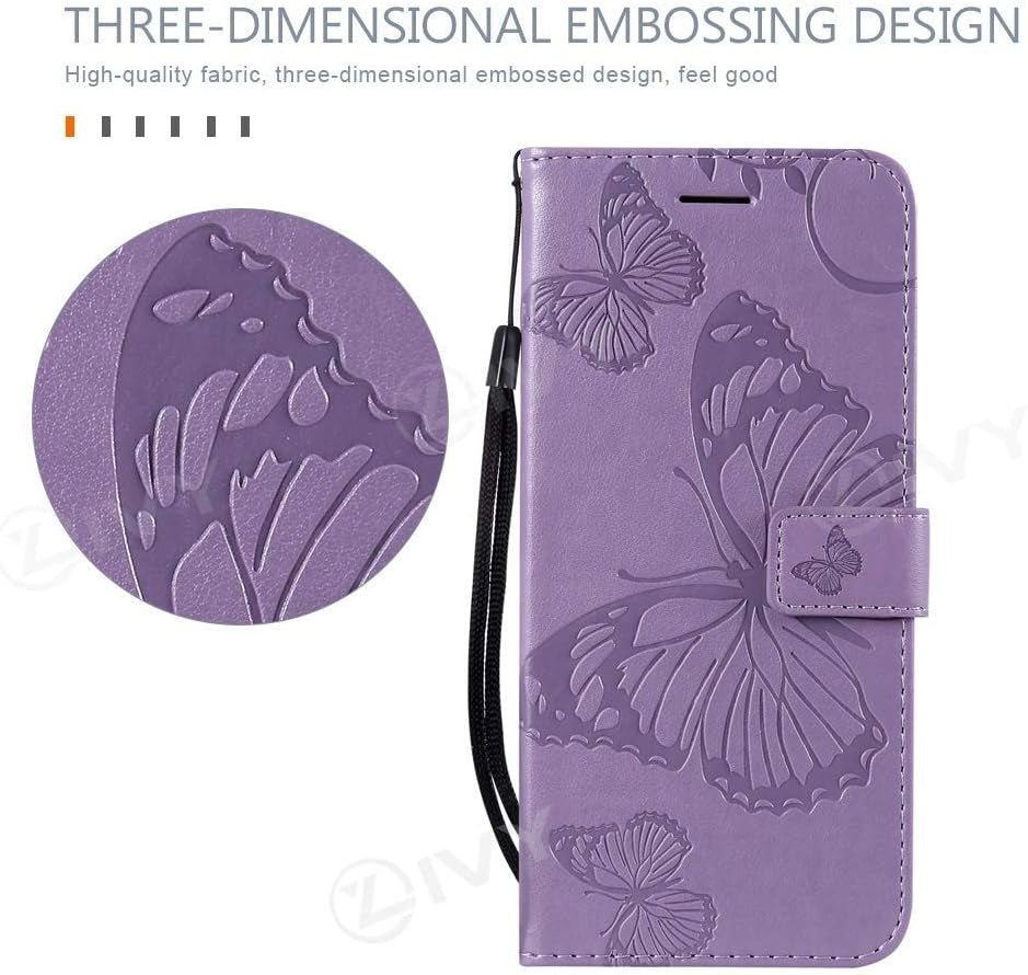 IVY V30 Butterfly Wallet Case for LG V30 - Blue  IVY   