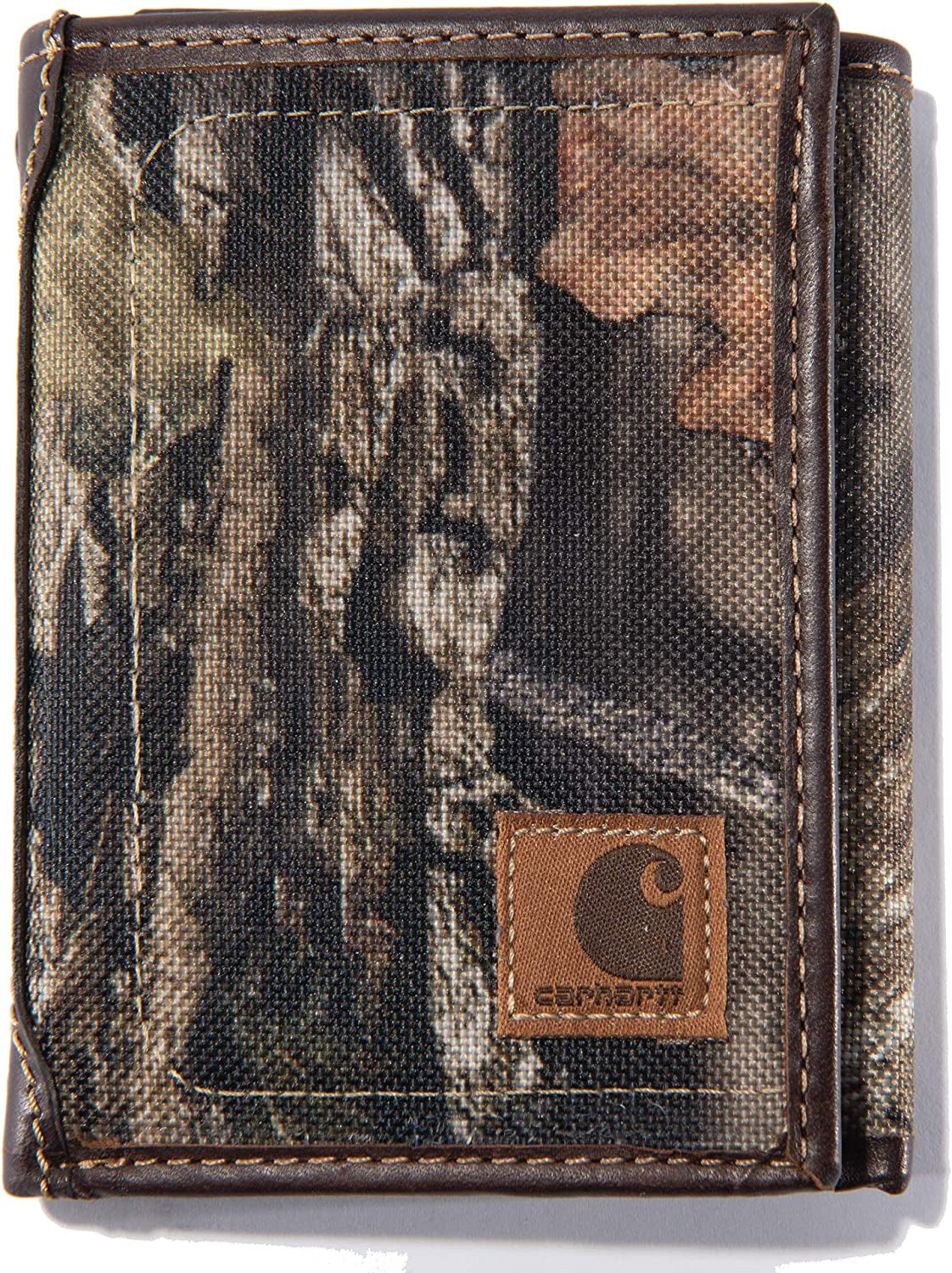 Carhartt Men'S Trifold, Durable Wallets, Available in Leather and Canvas Styles  Signature Products Group (SPG) Mossy Oak Break-up Camo  
