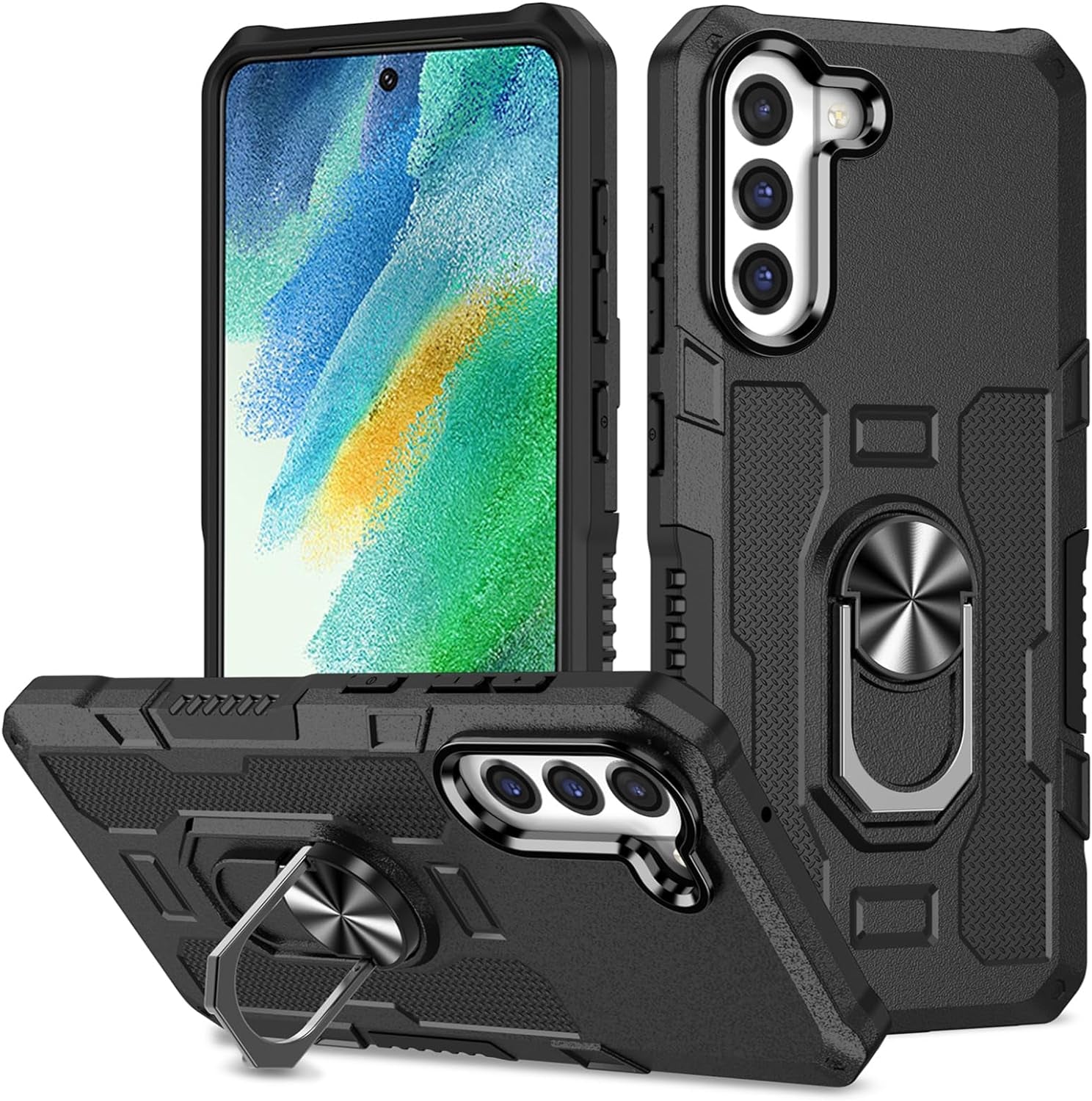 MGSBCXN Armor Case for Samsung Galaxy Note20 5G, Military Grade Shockproof Protection Samsung Galaxy Note 20 Case, Heavy Duty Protection Slim Fit Samsung Note 20 Case with Ring Kickstand, Blue  MGSBCXN Black S21 Plus 