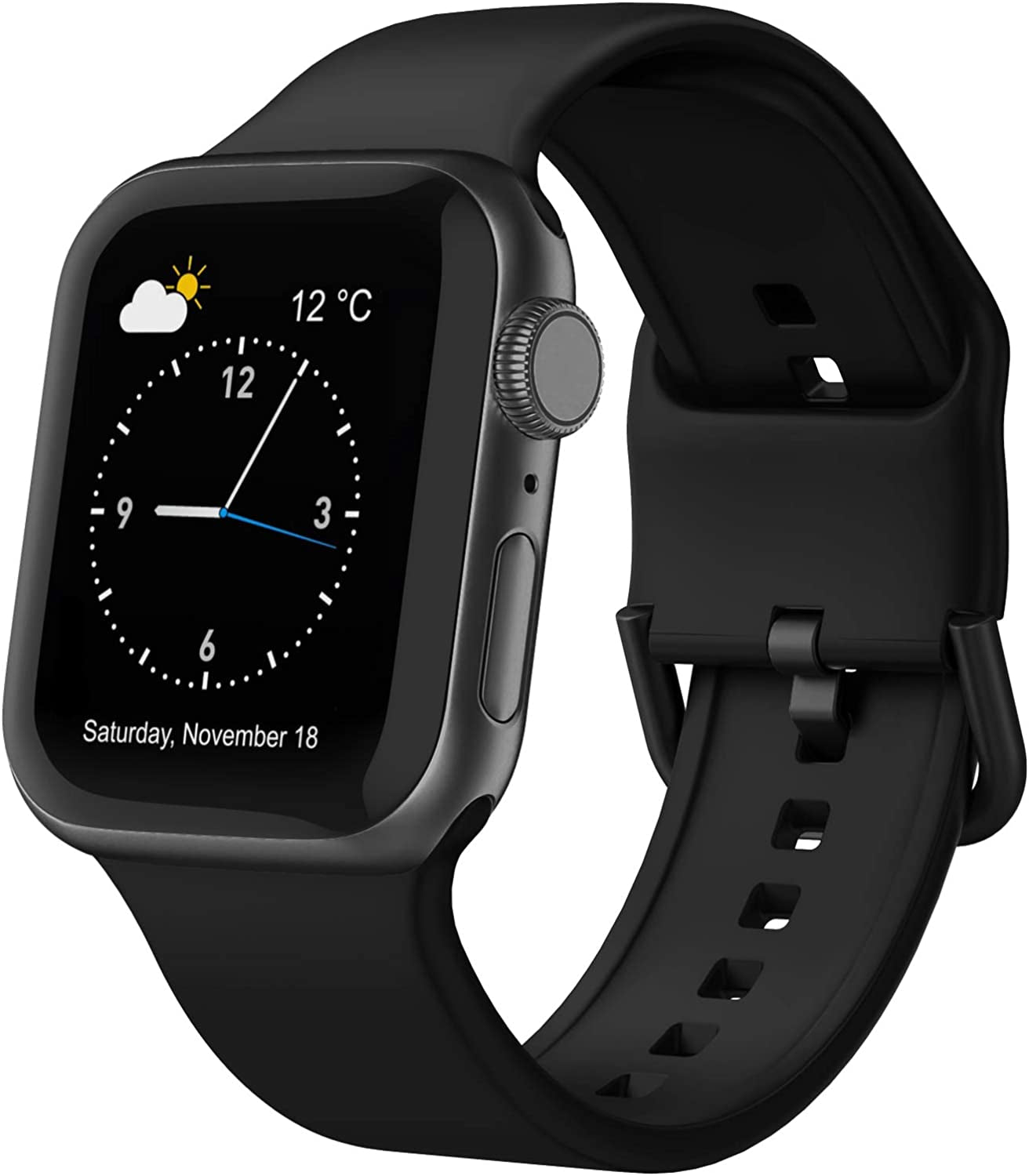 Sport Band Compatible with Apple Watch Bands 49Mm 45Mm 44Mm 42Mm 41Mm 40Mm 38Mm, Soft Silicone Wristbands Replacement Strap with Classic Clasp for Iwatch Series SE 8 7 6 5 4 3 2 1 Ultra for Women Men  Recoppa   
