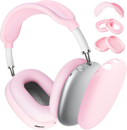 Yixuel Silicon Case for Airpods Max Headphones, Anti-Scratch Ear Pad Case Cover/Headband Cove/Ear Cups Cover for Airpods Max,Soft Silicone Accessories Cases (Pink)  Yixuel   
