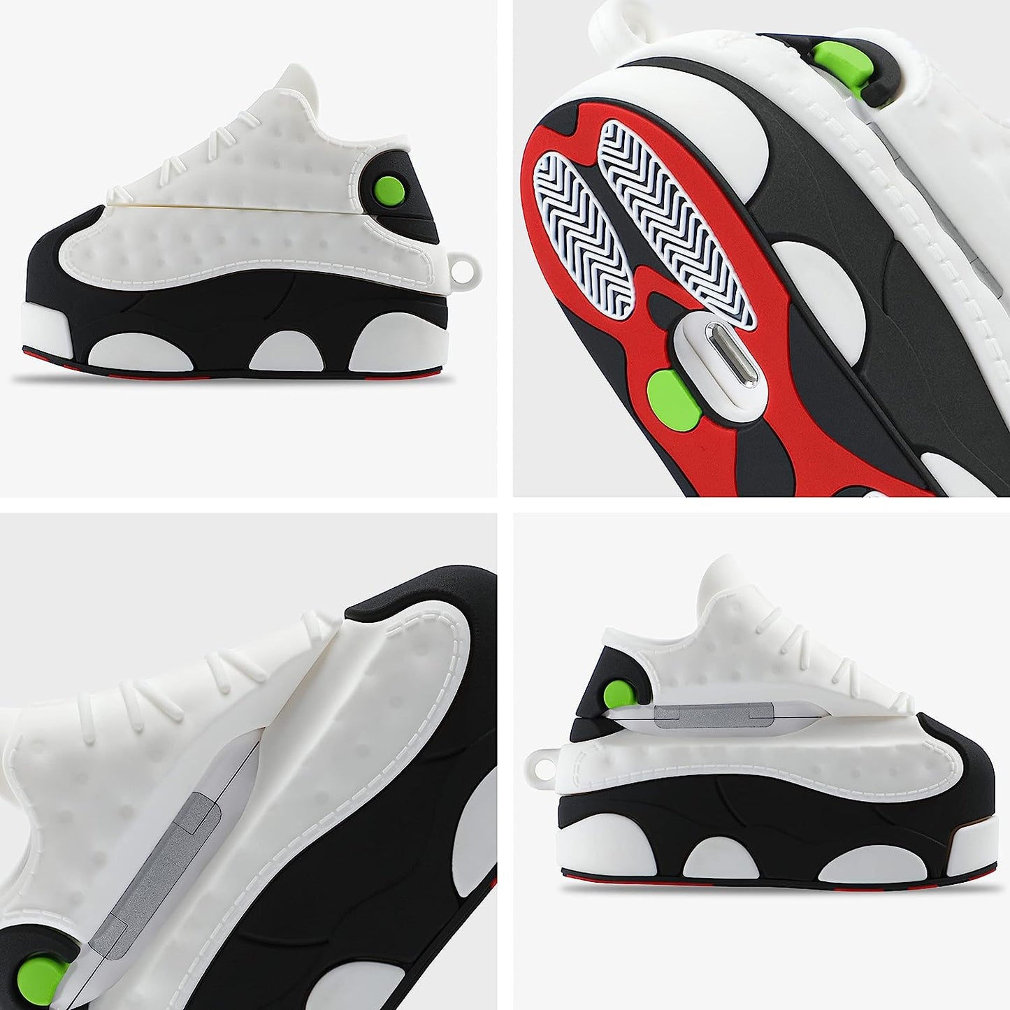 Oqplog for Airpod 3 3Rd Generation Case Luxury for Air Pods 3 (2021) Cases Cover Hypebeast Funny Design Fun 3D Cute Trendy Unique Fancy Fashion Soft Silicone for Men Boys Girls Teen (White Shoes)  Chuangyinian   