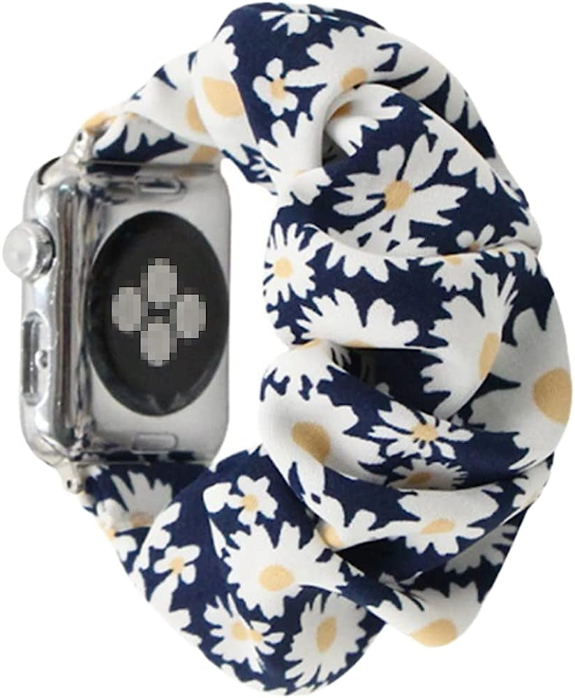 Tomcrazy Scrunchie Elastic Watchband for Apple Watch Band Series 8 7 6 5 4 3 2 1 SE Ultra, Watch Band for Iwatch 49Mm 45Mm 41Mm 38Mm 40Mm 42Mm 44Mm Strap Bracelet  Ruidou Technology Co Ltd Floral 194 41mm/40mm/38mm 