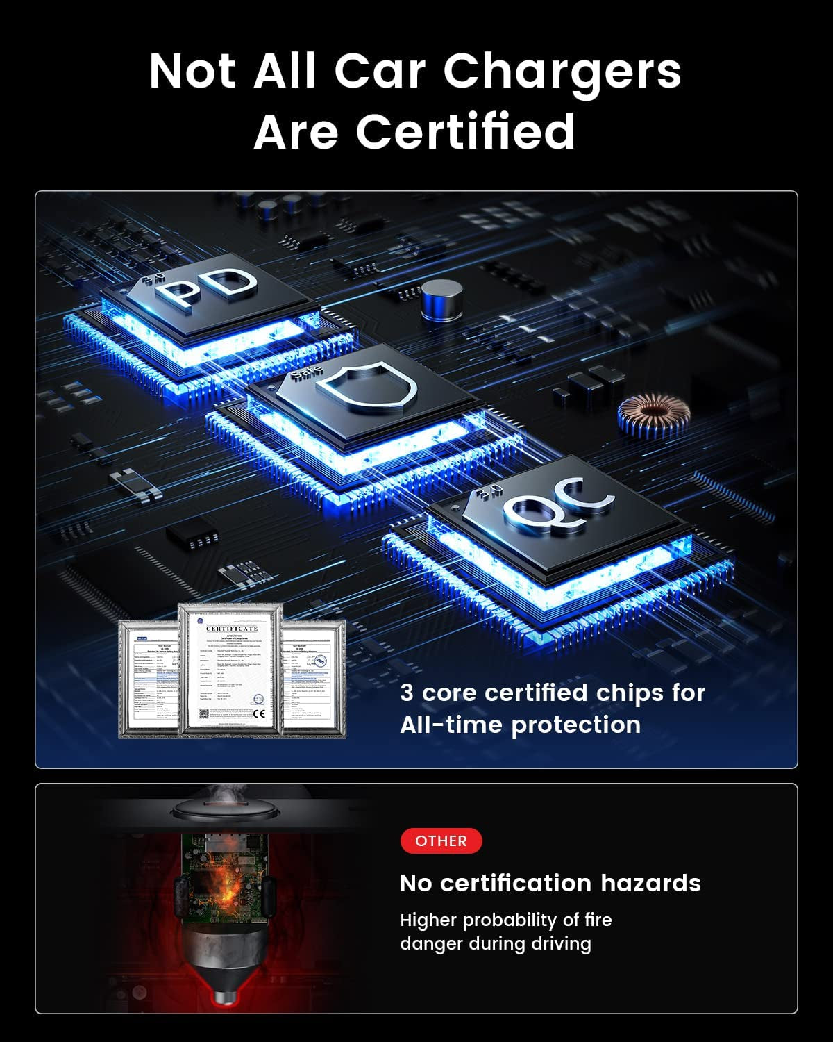 90W USB C Car Charger,[Super Mini Metal] USB C Car Charger Fast Charging Adapter PD+QC3.0 Dual Port MRGLAS Type C Car Cigarette Lighter USB Charger Compatible Iphone 14 13 Pro Max Ipad Samsung Macbook  MRGLAS   