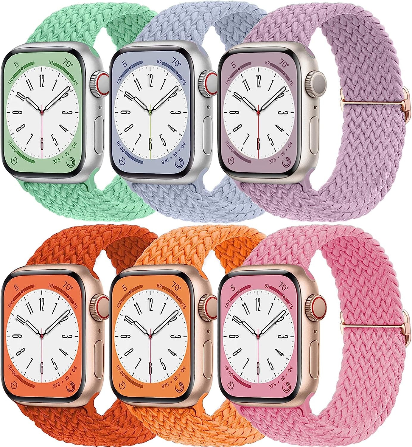 Braided Solo Loop for Apple Watch Band 40Mm 41Mm 38Mm 44Mm 45Mm 42Mm Ultra 49Mm Men/Women,Solace Stretchy Nylon Sport Wristband Strap for Iwatch Bands Series 8/7/6 5/4/3/2/1/SE 44 45 41 40 Mm  DMVEIMAL   
