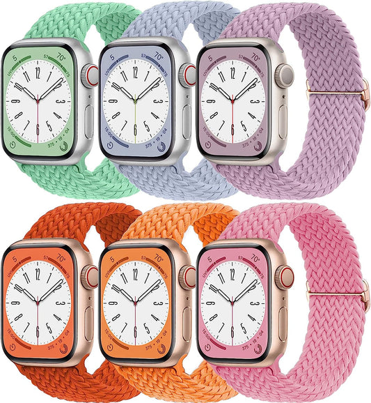 Braided Solo Loop for Apple Watch Band 40Mm 41Mm 38Mm 44Mm 45Mm 42Mm Ultra 49Mm Men/Women,Solace Stretchy Nylon Sport Wristband Strap for Iwatch Bands Series 8/7/6 5/4/3/2/1/SE 44 45 41 40 Mm  DMVEIMAL   