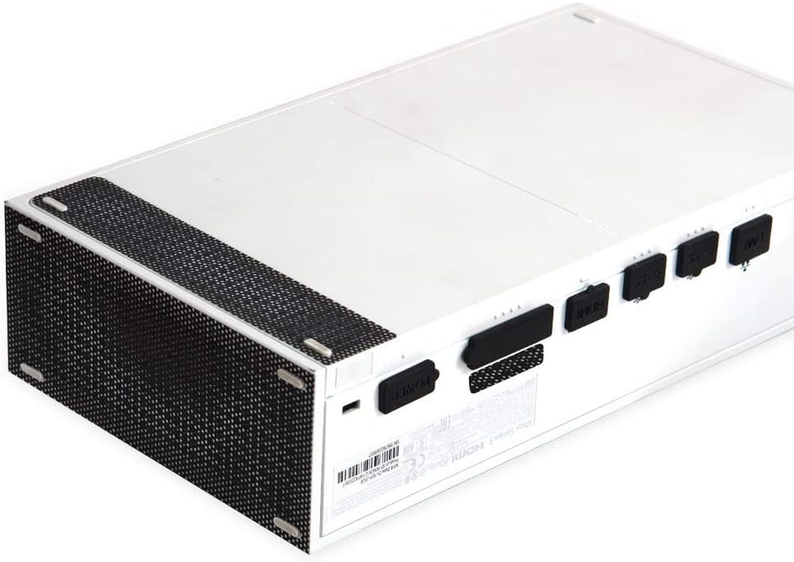 GOTRUTH Series S 7 Silicone Dust Plugs and 4 PVC Meshs Set,Usb HDMI LAN Power Cd-Driver Interface Anti-Dust Cover Dustproof Plug for Xbox Series S Console Accessories-11Pcs (Xbox Series S, Black 2)  wds   