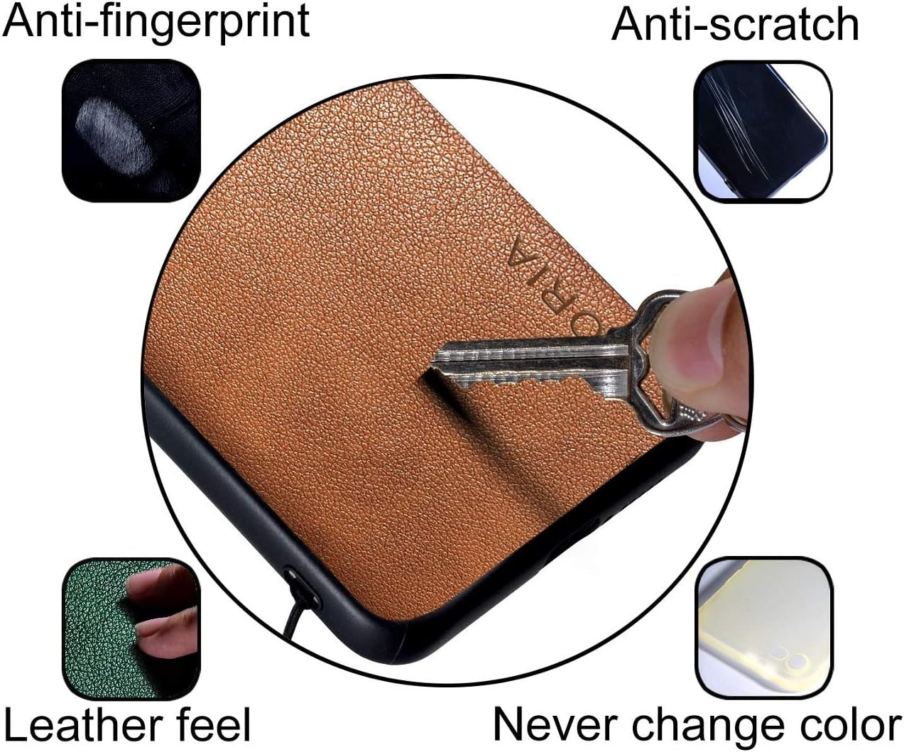 Aioria for Oneplus Nord N200 5G Case, 6.49 Inch Premium PU Leather Phone Cover Retro Design Full Protective Case for Oneplus Nord N200 5G (Black)  Aioria   