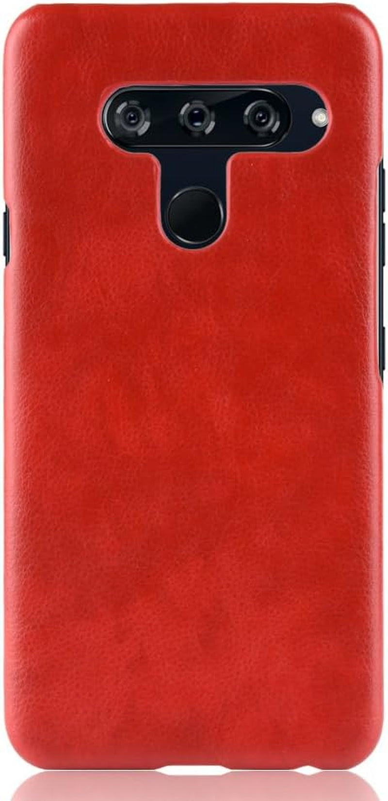 Phone Case for LG V40 Thinq Case, [PU Leather]+[Hard Plastic] for LG V40 Thinq Protector Case, Non-Slip Shockproof for LG V40 Thinq Phone Cover Grey  Generic Red Lg V40 Thinq 