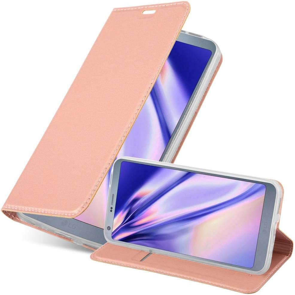 Cadorabo Book Case Compatible with LG G6 in Classy ROSÉ Gold - with Magnetic Closure, Stand Function and Card Slot - Wallet Etui Cover Pouch PU Leather Flip  Cadorabo   