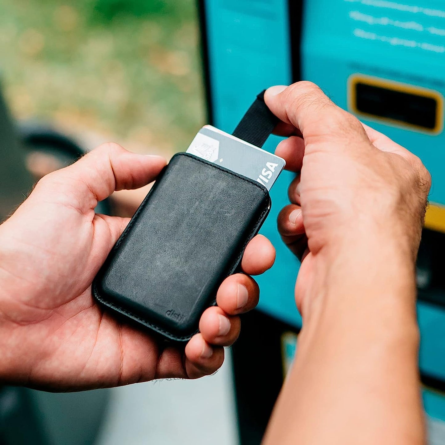 Distil Union Wally Junior | Apple Magsafe-Compatible Wallet, Leather Card Holder for Iphone, with Quick Access Pull-Tab  Distil Union   