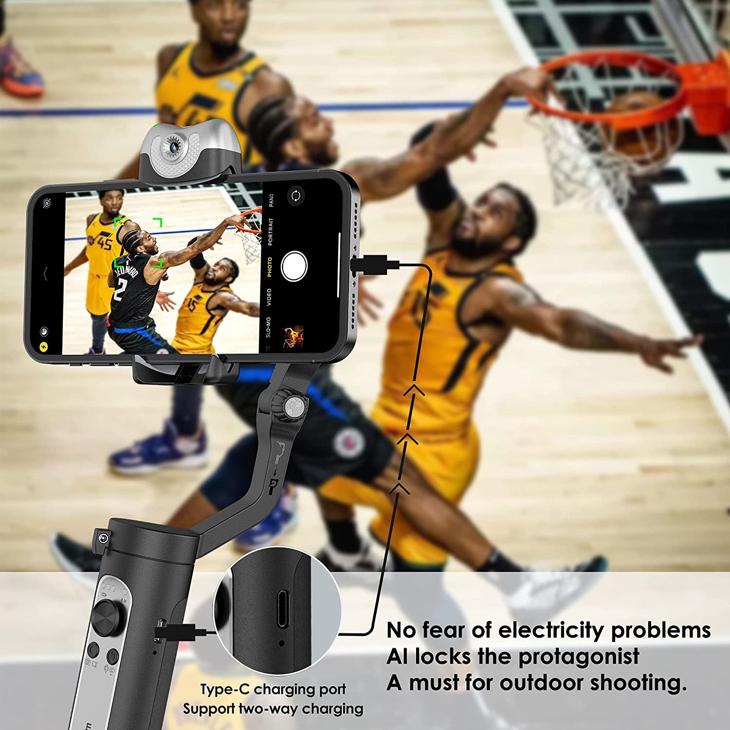 Gimbal Stabilizer for Smartphone, Hohem Isteady V2 Gimbal Portable and Foldable 3-Axis Gimbal Stabilizer, Vlog Stabilizer, for Youtube Tiktok Video with AI Visual Tracking Gimbal  hohem   