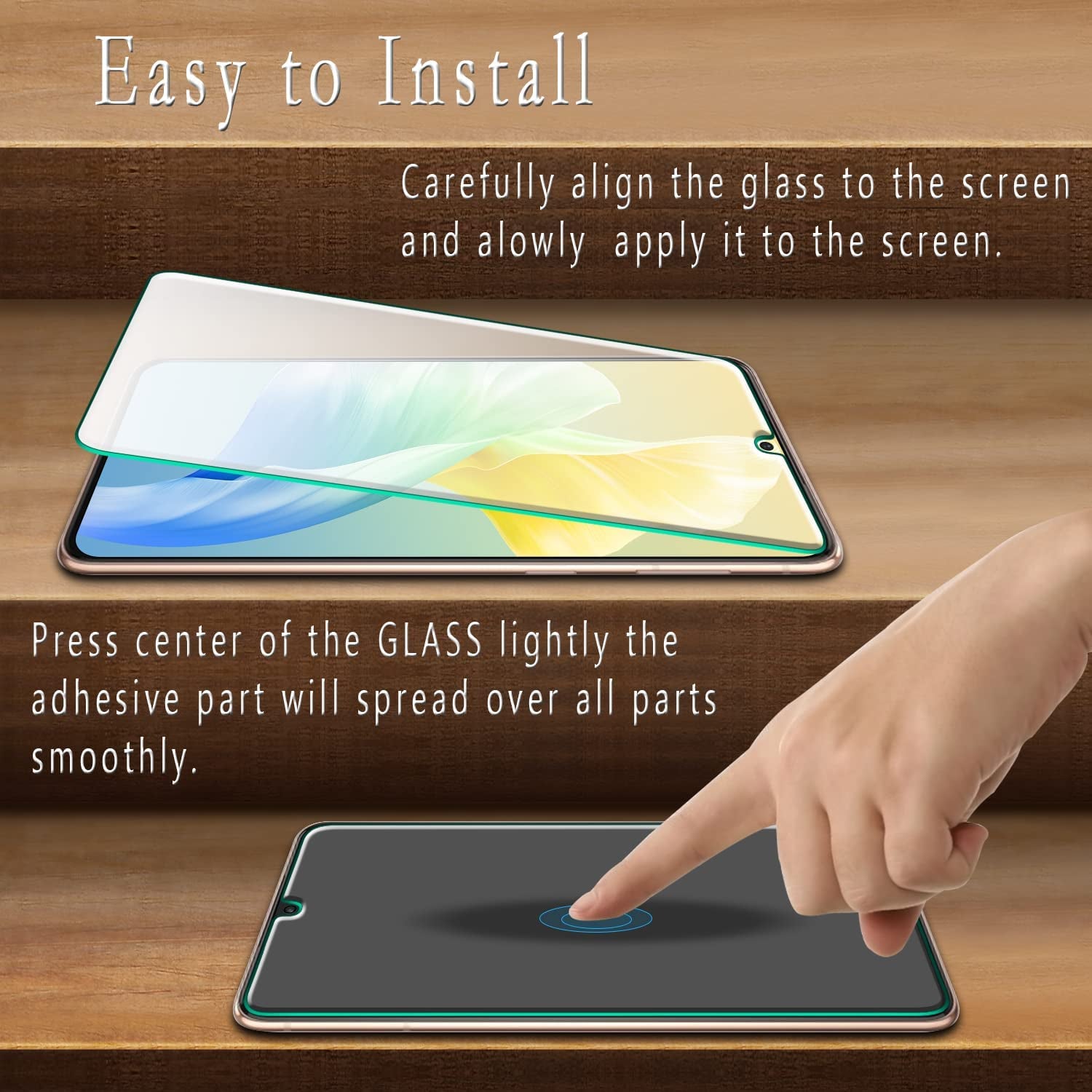 Hptech (2 Pack) Designed for Samsung Galaxy S21 plus 5G 6.7-Inch Tempered Glass Screen Protector, Supports Fingerprint Recognition, Easy Installation, anti Scratch, Bubble Free, Case Friendly  HPTech   