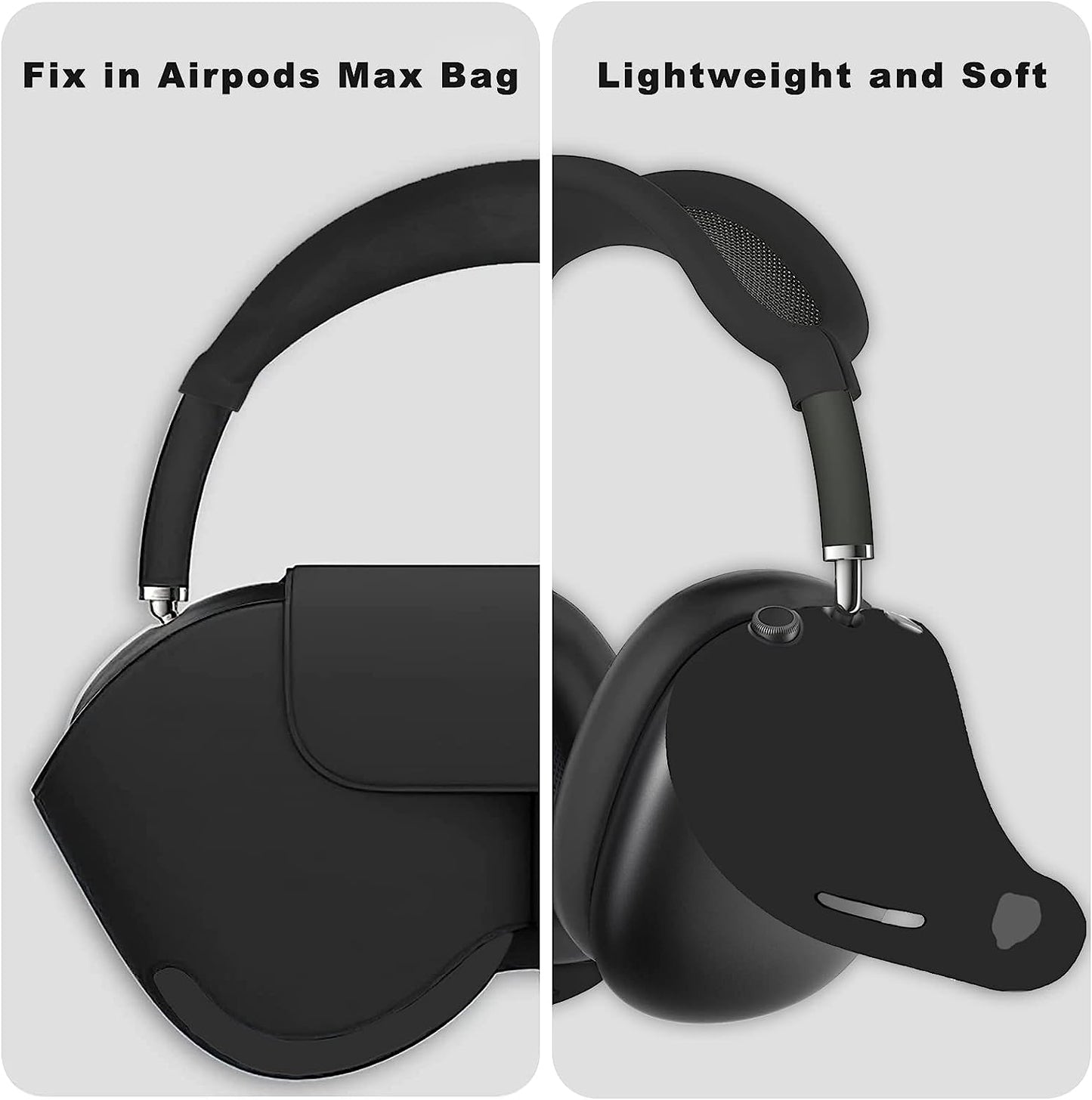 Aiaabq for Airpods Max Case Cover,Anti-Scratch Ear Pad Case Cover/Ear Cups Cover/Headband Cover for Airpods Max, Accessories Soft Silicone Skin Protector for Apple Airpods Max  Aiaabq   