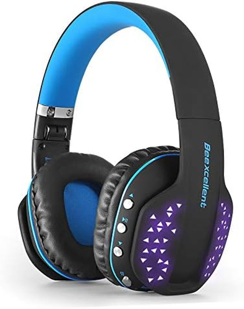Gaming Headset Surround Sound Stereo Lightweight Soft Earmuffs for PC Laptop Tablet Smart Phone,Blue  THER   