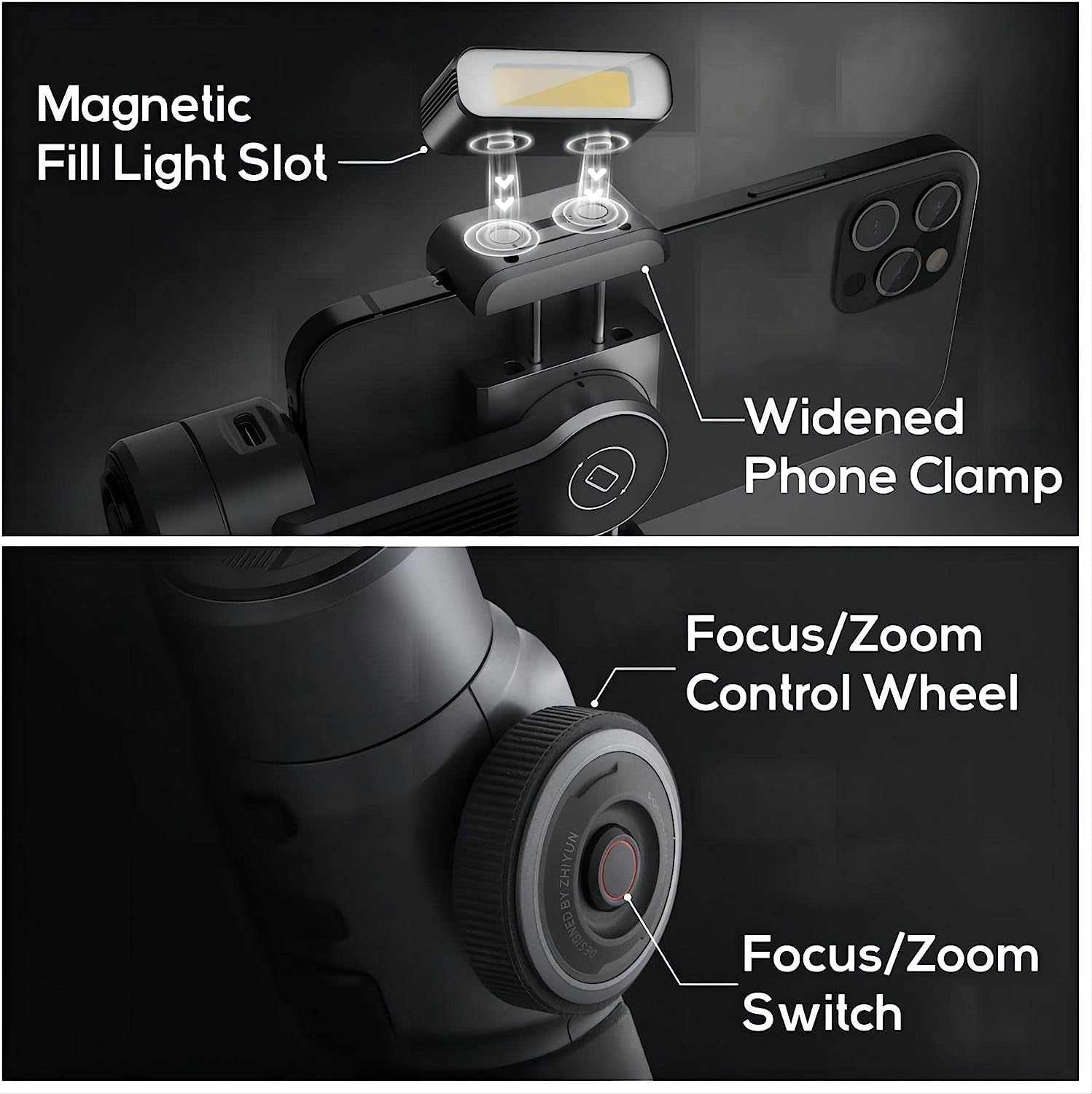 Zhiyun Smooth 5 Combo Gimbal Stabilizer for Smartphone, 3-Axis Portable Android and Iphone Gimbal Stabilizer with Tripod, LED Fill Light & Carrying Bag for Video Recording, Vlogging, Youtube, Tiktok  ZHIYUN   