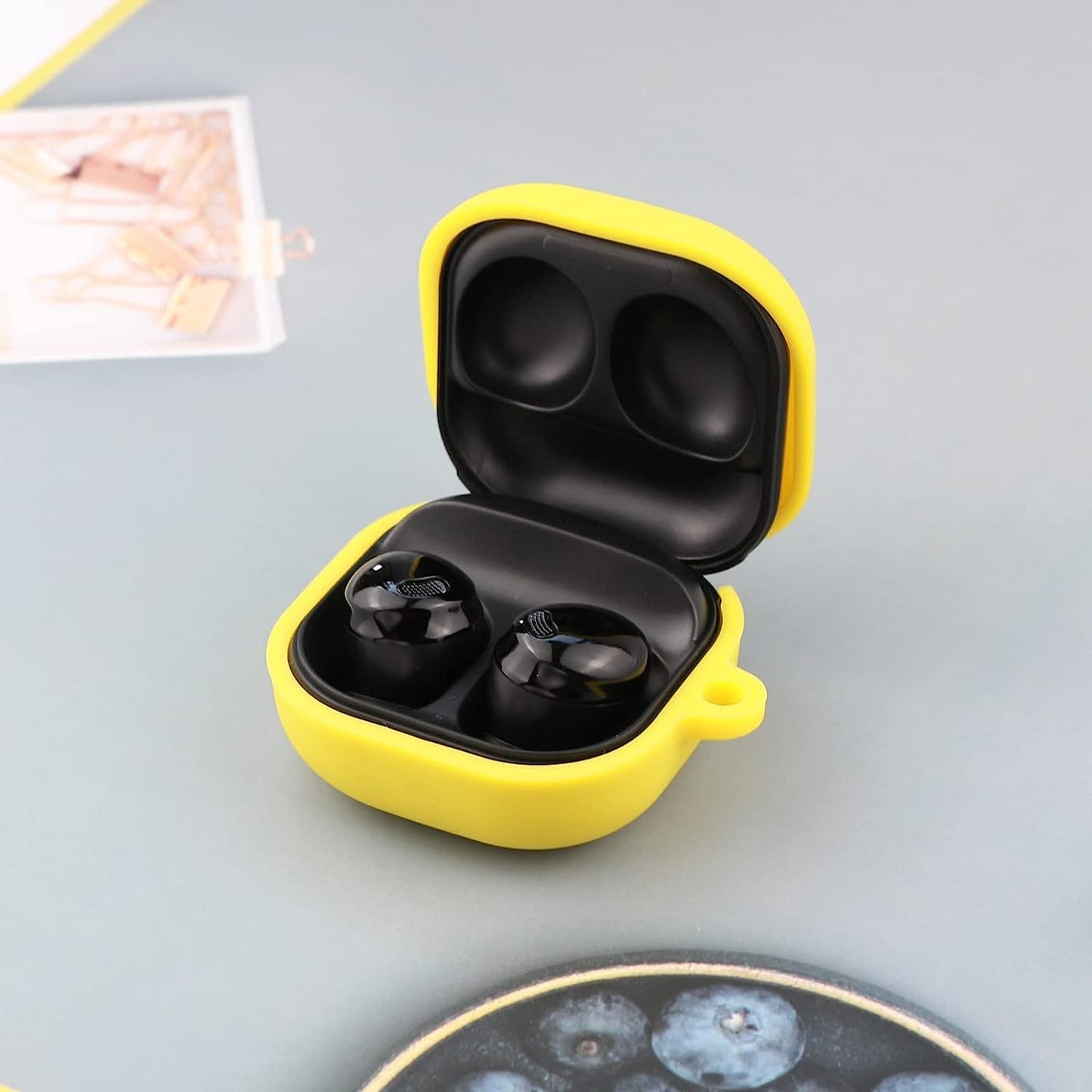 Wonhibo Cute Duck Case for Samsung Galaxy Buds 2 Pro/Galaxy Buds 2/ Galaxy Buds Pro/Galaxy Buds Live,Silicone Earbuds Cover with Keychain  Wonhibo headphone case   