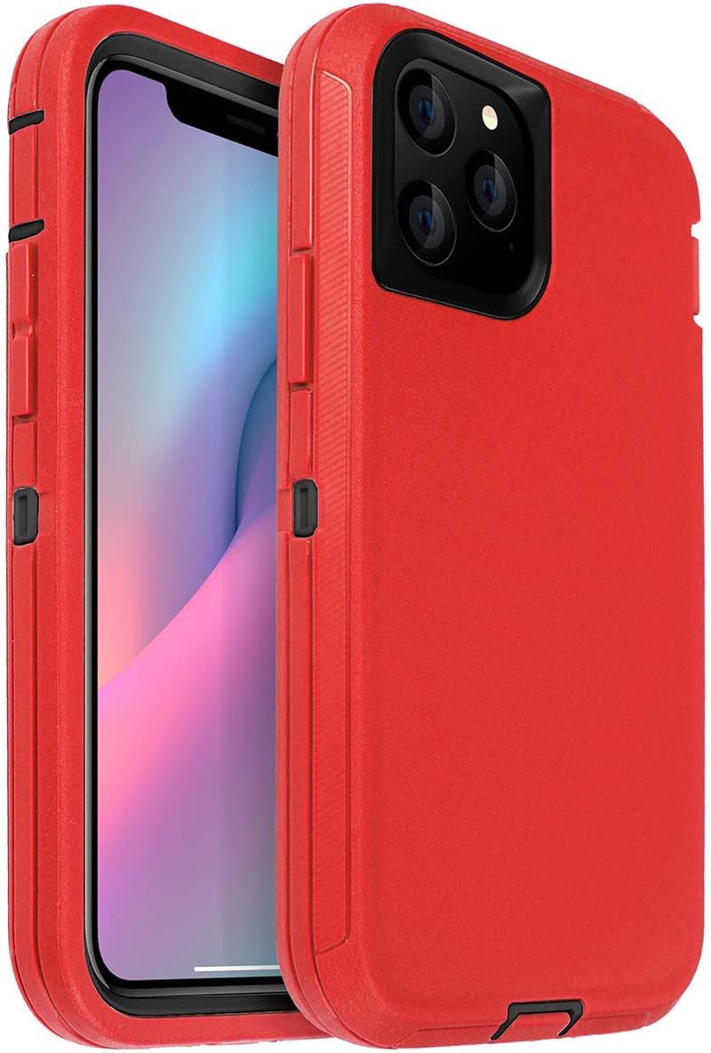 Aicase for Iphone 11 Case with Belt-Clip Holster, Heavy Duty Drop Protection Rugged Shockproof/Drop/Dust Proof 3-Layer Protective Durable Indestructible Phone Cover for Iphone 11, Black  AICase Red Iphone 11 Pro Max 