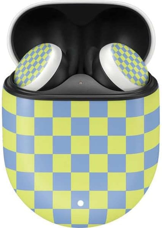 Skinit Decal Skin Compatible with Google Pixel Buds Originally Designed Neon Checkered Design  Skinit   