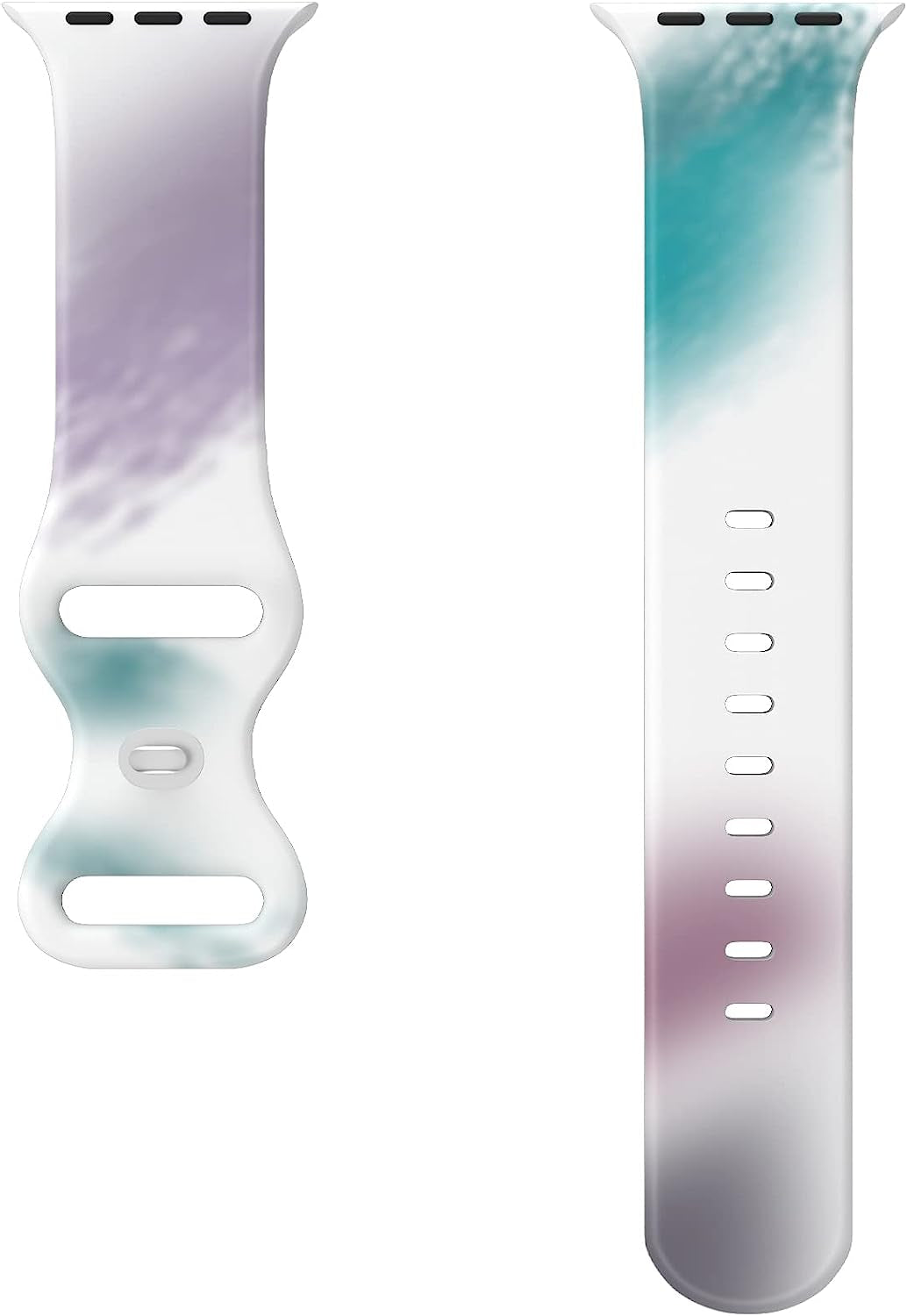 Sport Apple Watch Bands 38Mm 40Mm 41Mm 42Mm 44Mm 45Mm for Women Men Graffiti Tie Dye Soft Silicone Replacement Watch Band Breathable Strap Wristband for Apple Watch Series SE 7 6 5 4 3 2 1 Iwatch Band  HONEYBABY 04 42mm/44mm/45mm 