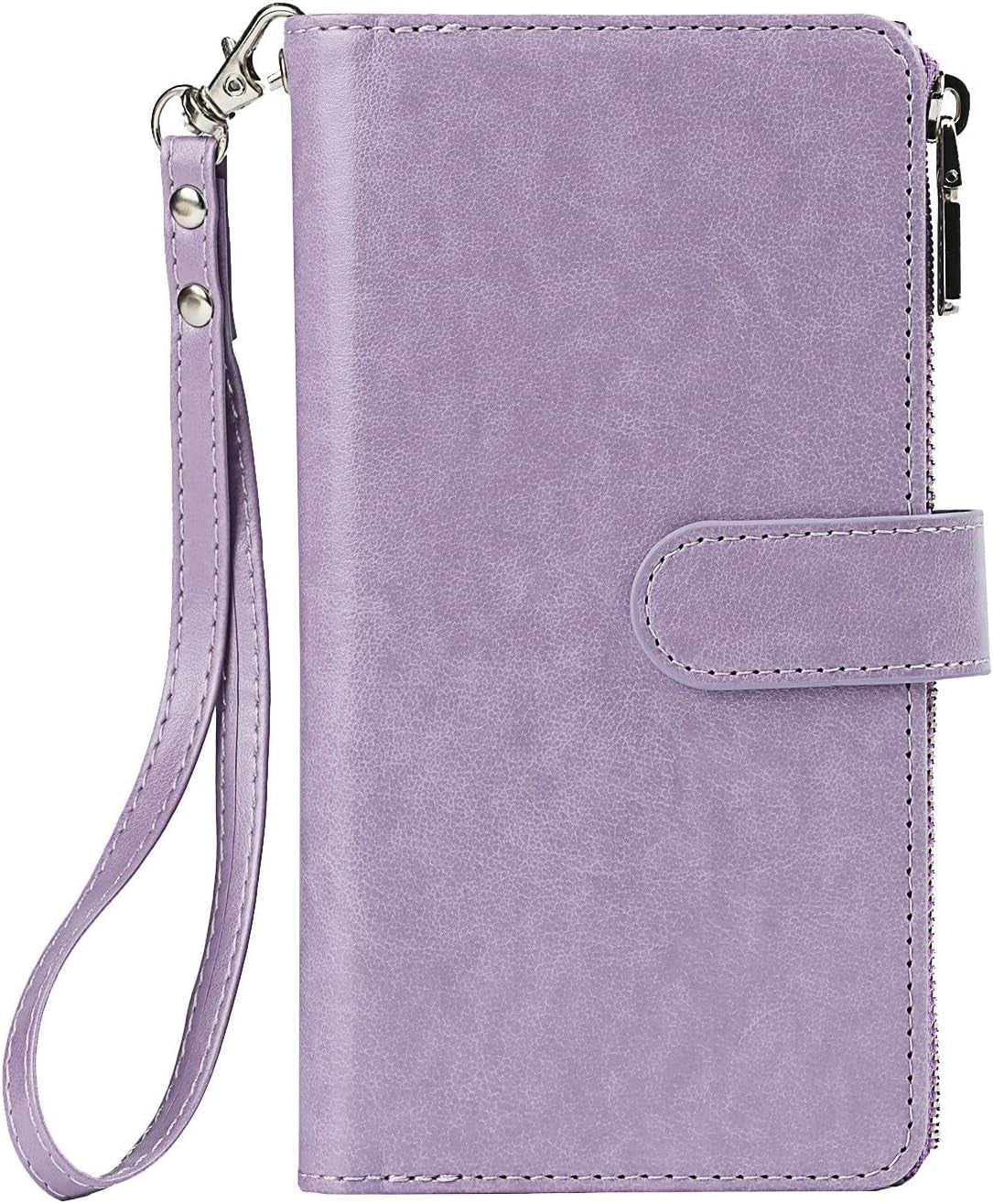 Ｈａｖａｙａ Google Pixel 6 Pro 5G 6.7" Case Zipper Wallet- with 6 Card Holder [RFID Blocking]- Detachable 2-In-1-Wristband Lanyard - for Women and Men-Wireless Charger Compatible Flip Folio Cover-Purple  Ｈａｖａｙａ   