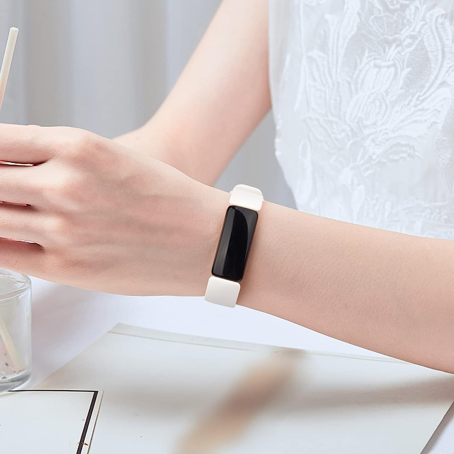 3 Pack Silicone Bands Compatible with Fitbit Inspire 2 Bands for Women Men, Adjustable Replacement Sport Wristbands Straps for Fitbit Inspire 2 / Ace 3 (Black/Gray/White)  Mugust   