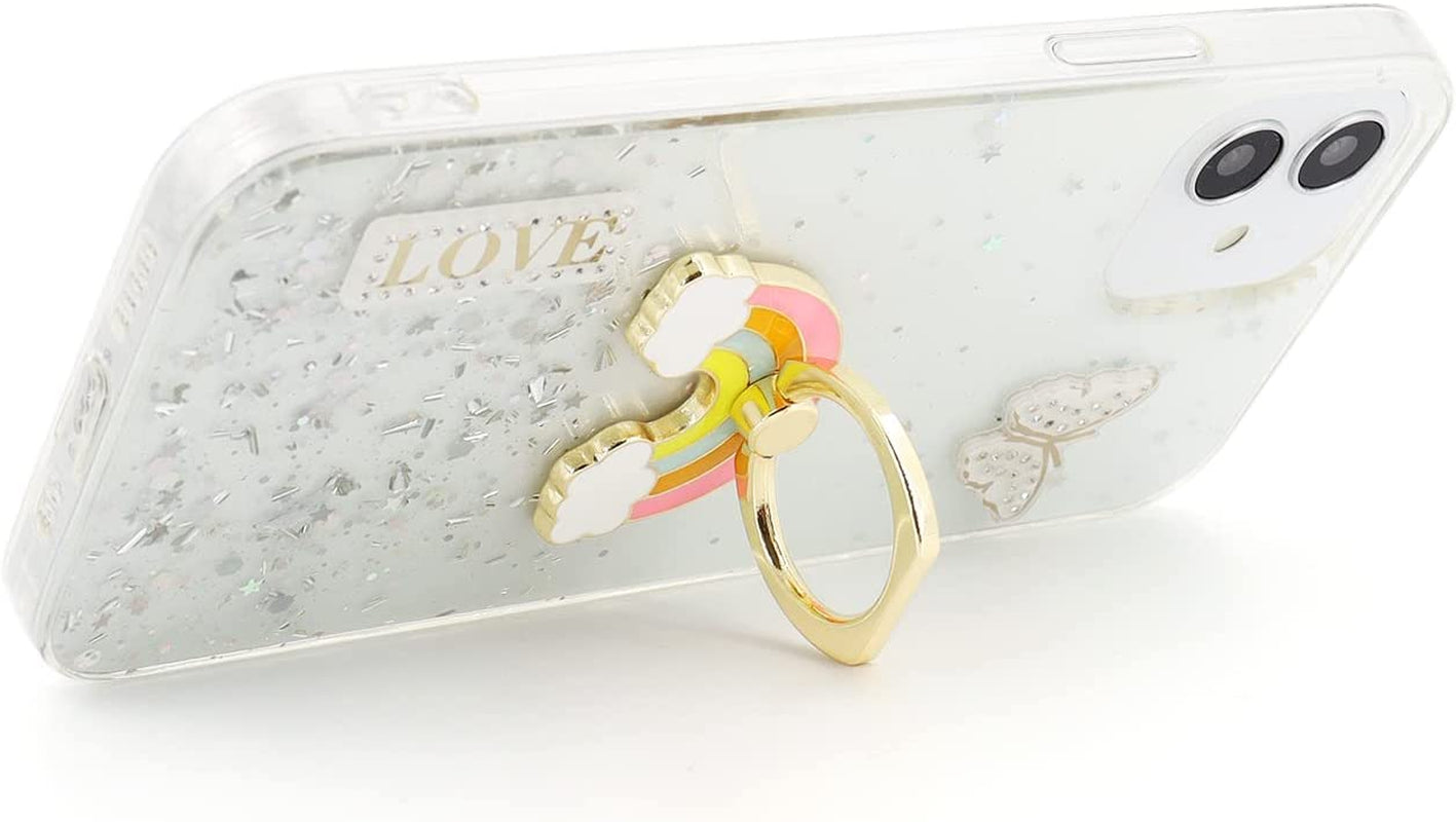 Lamignonne Phone Ring Holder Rainbow Metal Finger Grip 360° Rotation 180° Flip Kickstand Universal Phone Grip Compatible with All Smartphones  LaMignonne   