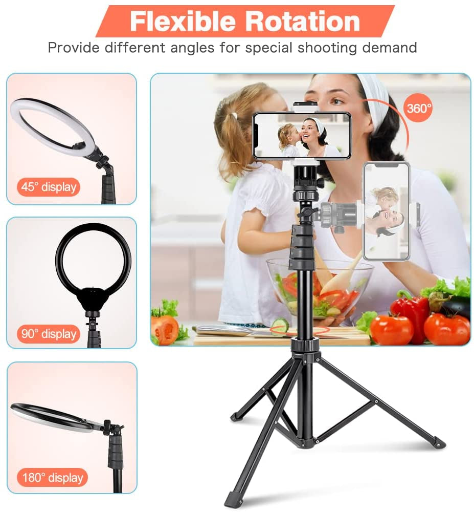Aureday 12” LED Ring Light with Stand and Phone Holder, Video Light 3000K-6000K Dimmable Selfie Ringlight for Youtube Video/Live Stream/Makeup  Aureday   