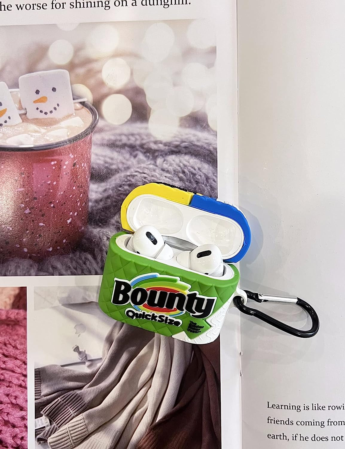 Adorable Case for Apple Airpods Pro Anime Cartoon Cute Kawaii Protective Case Anti-Fall Headphone Case for Airpod Pro Case Cover (Tissue, Airpods Pro)  KIRDEIVY   