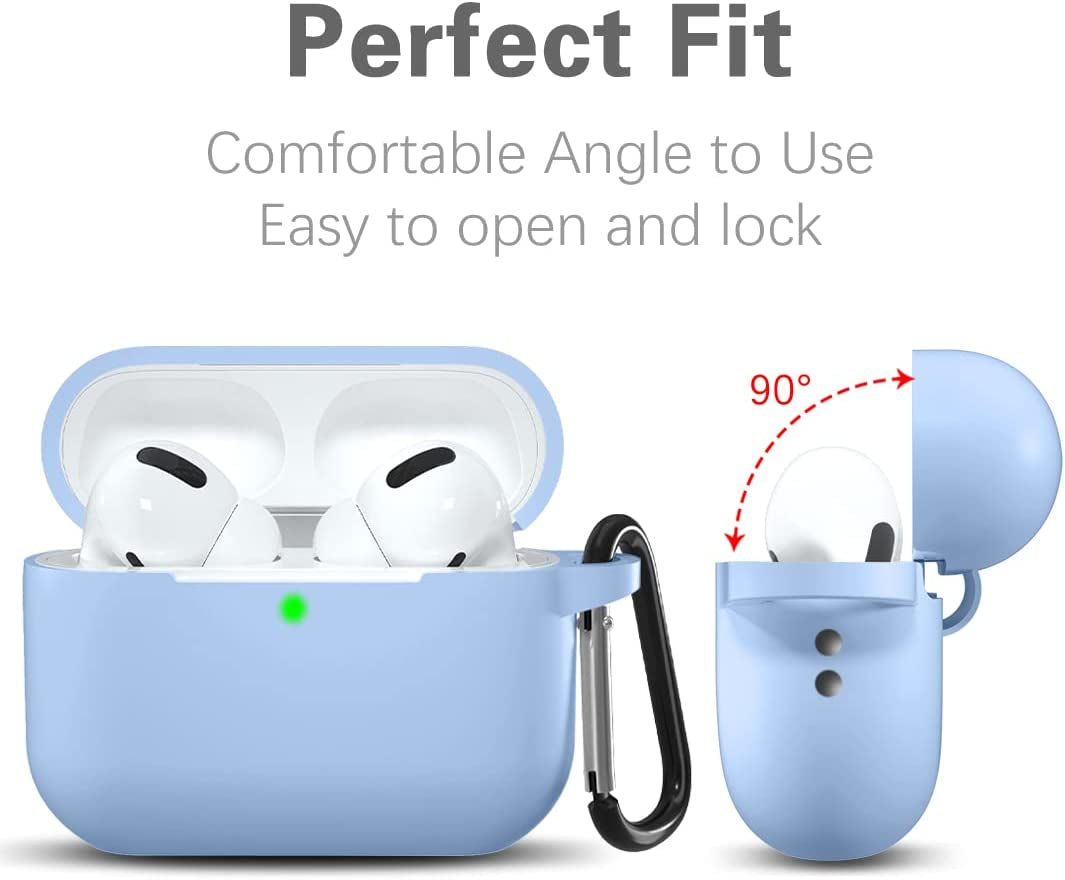 Lerobo for Airpods Pro 2Nd/1St Generation Case Cover with Keychain & Lanyard,Soft Silicone Skin Full Protective Airpod Pro Case for Apple Airpod Pro 2022/2019 Charging Case [Front LED Visible] Lilac  PJStore-US   