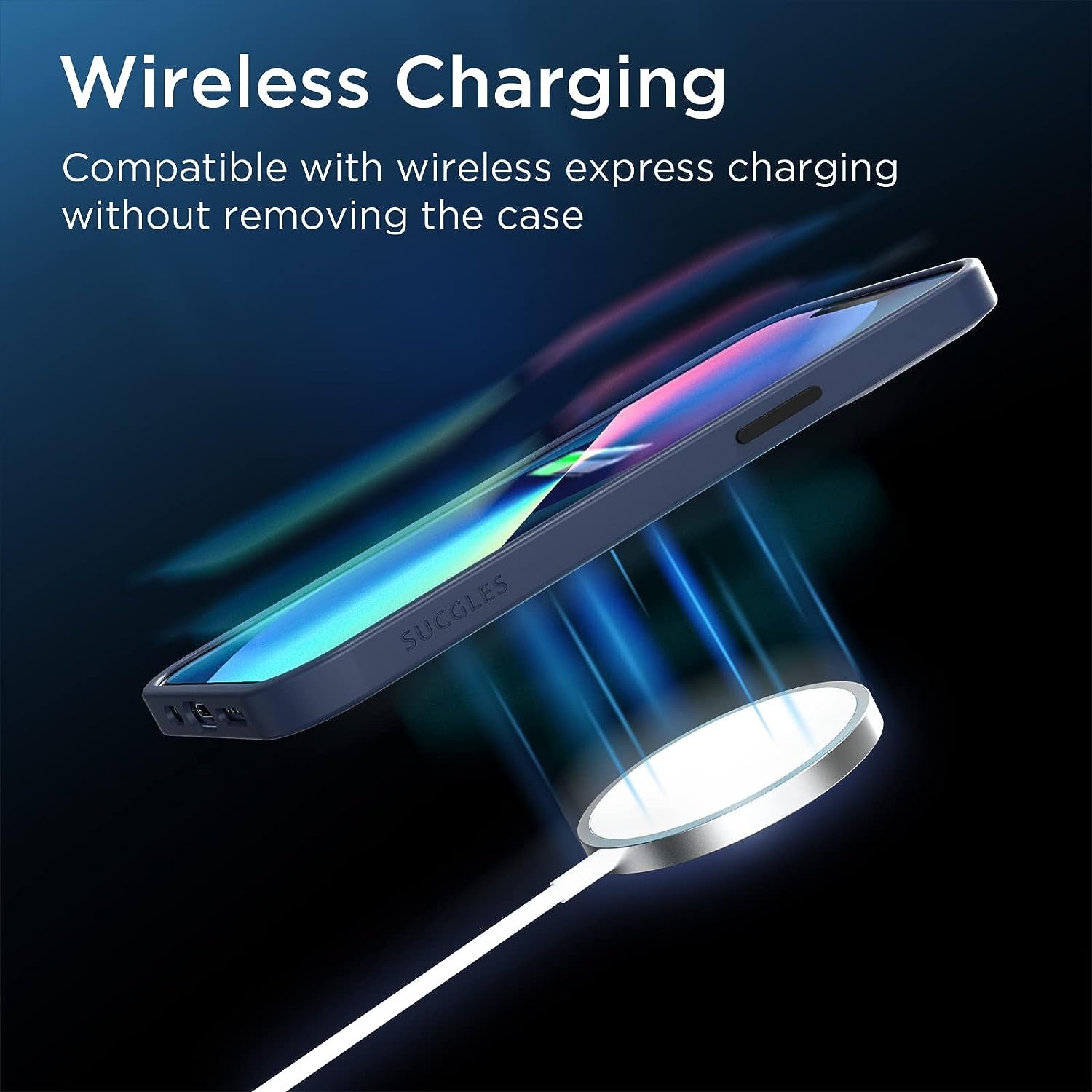 [2023 New] for Iphone 13 Pro Case Clear, [Non-Yellowing] [Military Drop Protection] Shockproof Bumper Slim Fit Phone Case Thin Cover for Apple 13Pro (6.1 In, Clear-Navy Blue)  Gotrays Gavin LLC   