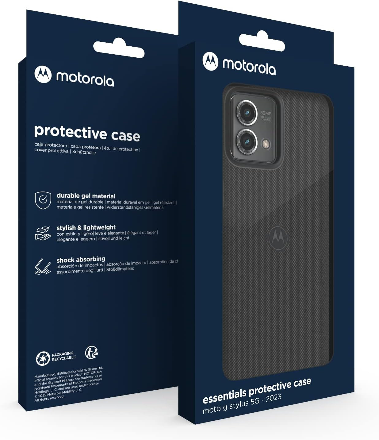Motorola Moto G Stylus 5G (2023) Textured Protective Case- Black - Precision Fit Shock Absorbing Cases for Enhanced Phone Grip, Style, Drop Protection for Your Moto G Stylus 5G 2023  Salom America Company   