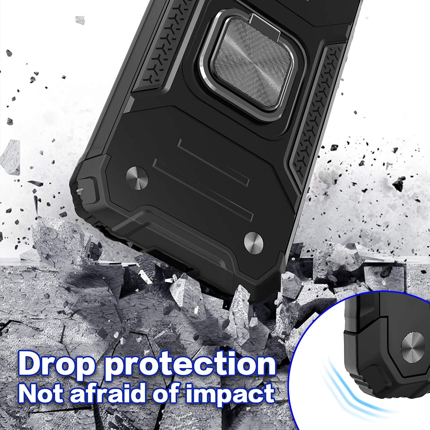 Idystar Galaxy S21 plus 5G Case, Galaxy S21 plus Case, Hybrid Drop Test Cover with Car Mount Kickstand Slim Fit Protective Durable Case for Samsung Galaxy S21 plus 5G 6.7 Inch, Black  IDYStar   