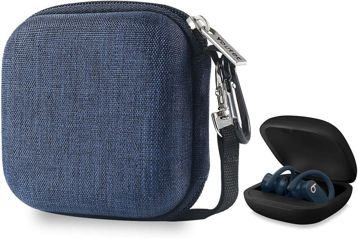 Youtec Compatible with Powerbeats Pro Case Cover, Hard Travel Protective Carrying Storage Cover Case Nylon Accessories Bag Women Men with Lanyard + Carabiner Compatible with Power Beats Pro  Youtec   