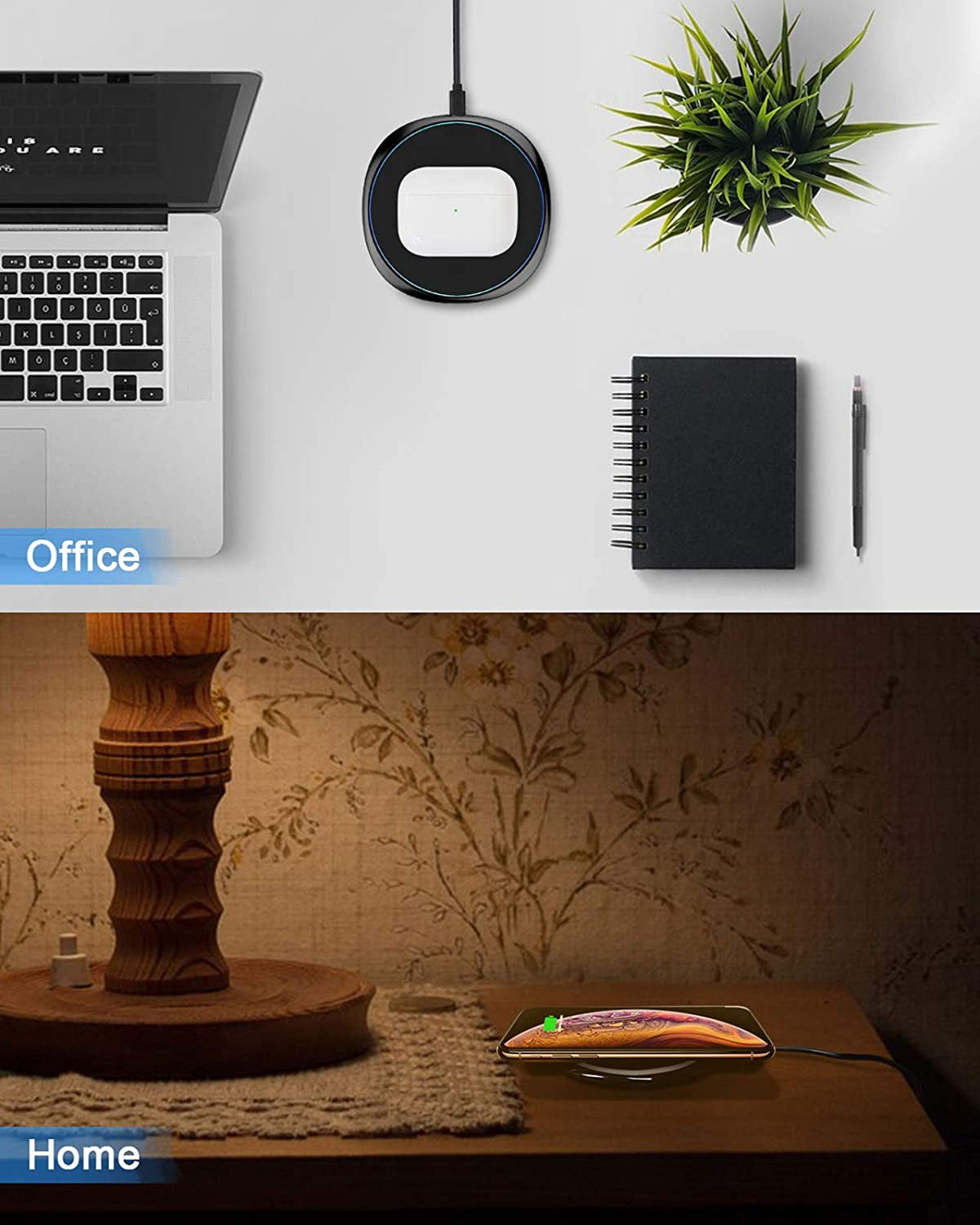 NANAMI Fast Wireless Charger, 7.5W Qi Certified Charging Pad with QC3.0 Adapter USB Charger for Iphone 14/13/13/12/11/XS Max/Xr/X/8 Plus/Airpods 2,10W Compatible Samsung S23 S22 S21 S20 S10 S9/Note 20  NANAMI   