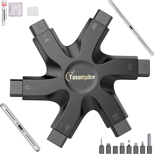 Iphone Cleaning Kit Port Cleaner Repair & Restore Tool for Ipad Pro Watch Cell Phone Charging Port, Lightning Charger Cables Speaker Airpod Cleaning Putty Dust for All Devices - Snowflake Multitool  Tassmpitor   