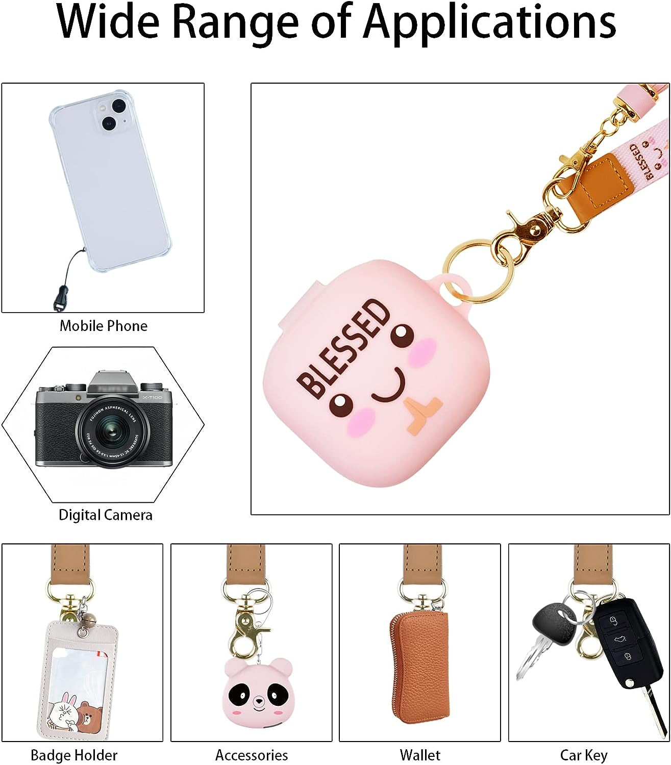 Beats Fit Pro Case Cover with Wristlet Keychain, Cute Luminous Beats Fit Pro Case YOPICKERN Silicone Earbuds Case with Wrist Key Lanyard for Beats Fit Pro 2021/2022, Gift for Women, Pink  YOPICKERN   