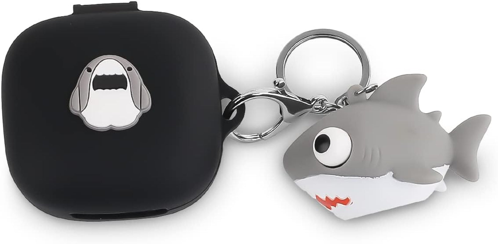 Fit Designed for Beats Fit Pro 2021 New Earbuds, Suublg Beats Fit Pro Cartoon Silicone Headphones Charging Case Cover with Cute Doll Keychain Full Body Anti-Lost Lanyard Protection  Suublg Shark  