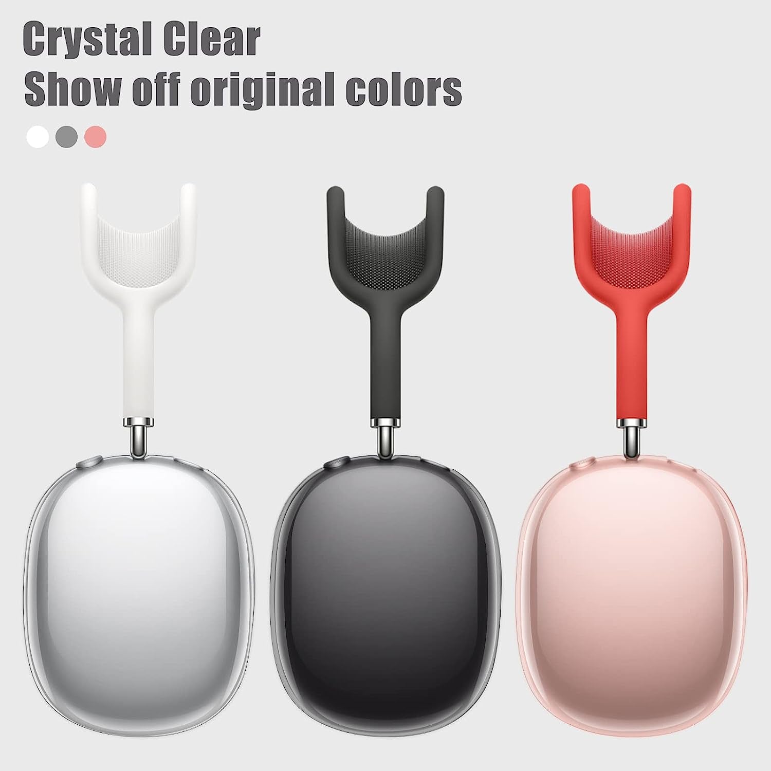 KOREDA for Airpod Max Case, Clear Soft TPU Anti-Scratch Protective Case Cover, No Yellowing Transparent Accessories for Apple Airpods Max (Clear Black)  KOREDA   